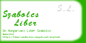 szabolcs liber business card